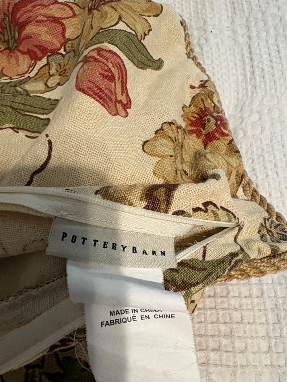 Two Pottery Barn Floral Upholstery Pillow Covers
